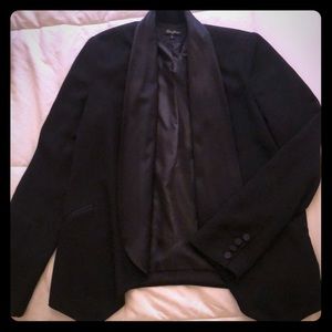 Black blazer with satin trim